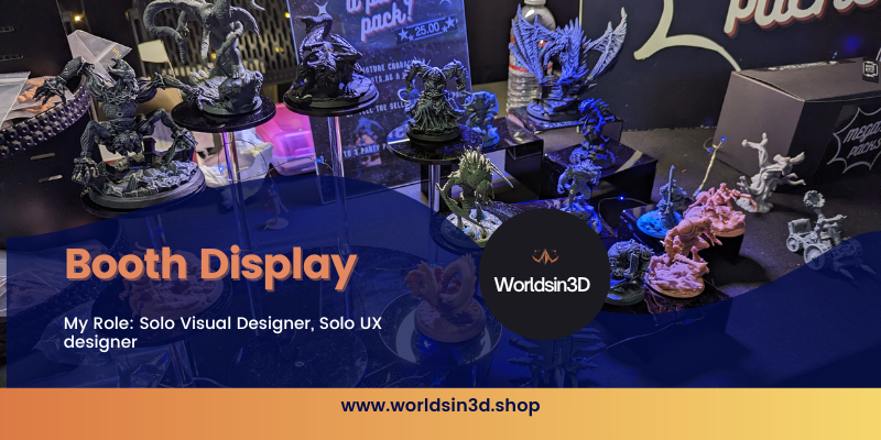 Worlds in 3D booth display crated by me